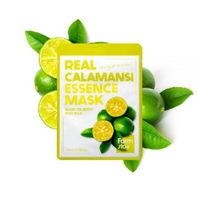 Тканевая маска для лица с экстрактом каламанси FarmStay Real Calamansi Essence Mask