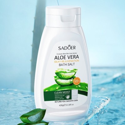 Морская соль для ванны с экстрактом алоэ Sadoer Aloe Vera Silky Rejuvenation Bath Salt 430g
